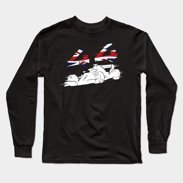 We Race On! 44 [Flag] Long Sleeve T-Shirt by DCLawrenceUK